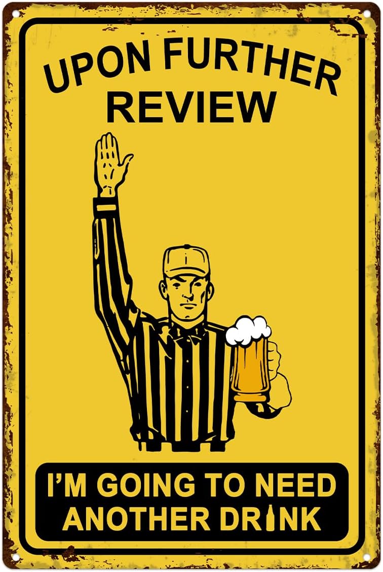 ALKB Funny Football Gifts for Men – 8x12 Vintage Man Cave Decor Tin Sign, Football Party Wall Decoration for Guys Home Bar, Unique Sports Present Idea - Image 1